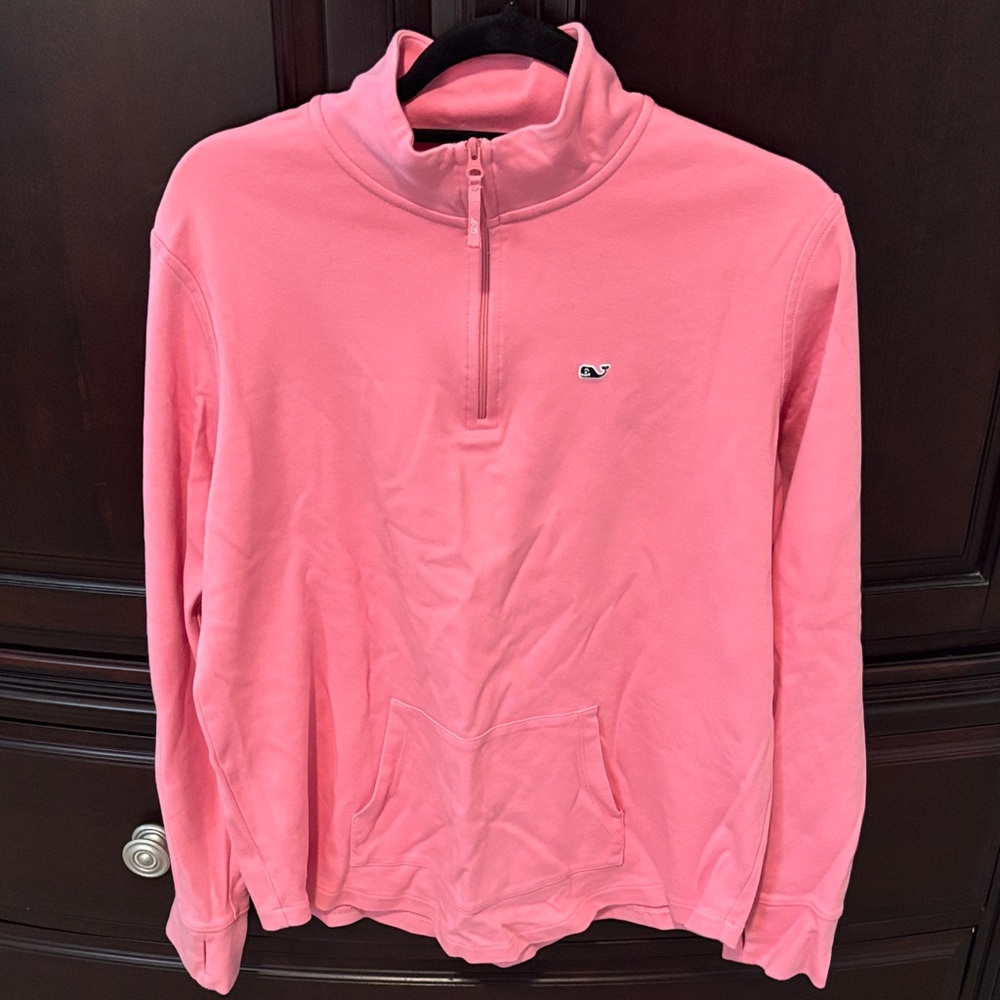 Vineyard Vines Pink Quarter-Zip Sweatshirt